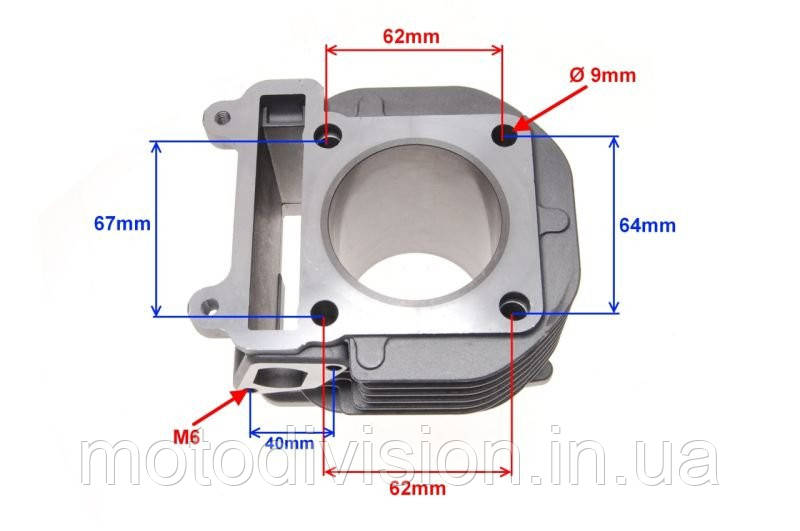 ЦПГ, циліндр, поршнева 4Т 2V 155cc Yamaha Cygnus, Zuma, BWS, X-Over, Flame - Зображення 2